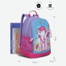 Рюкзак школьный RG-363-1/1 фиолетовый - розовый