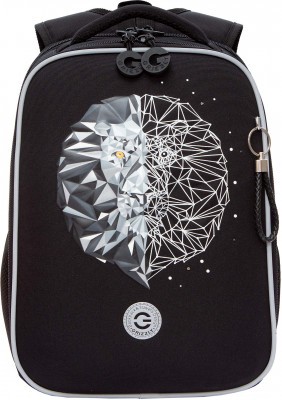Рюкзак школьный GRIZZLY RAw-595-7/1 чёрный