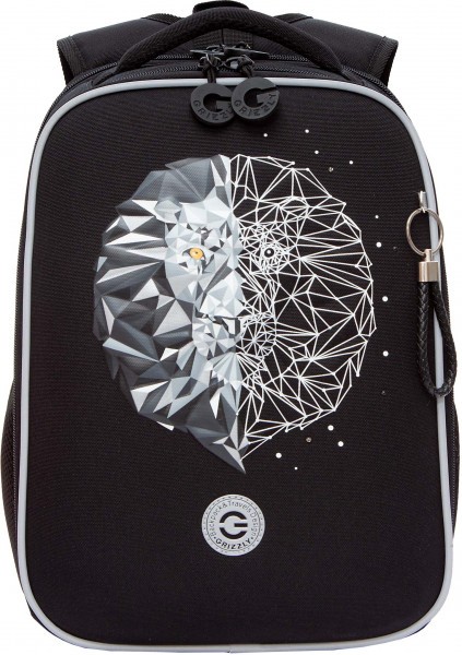 Рюкзак школьный GRIZZLY RAw-595-7/1 чёрный