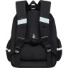 Рюкзак Grizzly школьный с обвесом RAz-687-2/1 черный