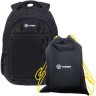 Рюкзак TORBER CLASS X, черный, c мешком для сменной обуви, T5220-22-BLK-M