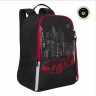 Рюкзак школьный Grizzly RB-351-5/4 черный - красный