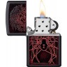 Зажигалка ZIPPO Spider Design с покрытием Black Matte, латунь/сталь, чёрная, матовая, 38x13x57 мм