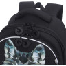 Рюкзак Grizzly школьный с картхолдером на держателе RAz-087-3/1 черный