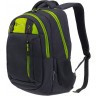 Рюкзак TORBER CLASS X, черный с зеленой вставкой, c мешком для сменной обуви, T5220-22-BLK-GRN-M