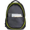 Рюкзак TORBER CLASS X, черный с зеленой вставкой, c мешком для сменной обуви, T5220-22-BLK-GRN-M