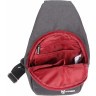 Рюкзак TORBER с одним плечевым ремнем, чёрный/бордовый, 33 х 17 х 6 см, T062-BRD