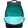 Рюкзак GRIZZLY RXL-327-3/1 черный-бирюзовый