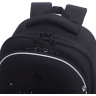 Рюкзак Grizzly школьный с картхолдером на держателе RAz-687-10/1 черный - серый