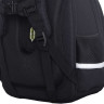 Рюкзак Grizzly школьный с картхолдером на держателе RAz-687-10/1 черный - серый