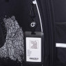 Рюкзак Grizzly школьный с картхолдером на держателе RAz-687-10/1 черный - серый