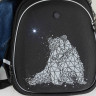 Рюкзак Grizzly школьный с картхолдером на держателе RAz-687-10/1 черный - серый