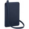 Женская кожаная сумка для телефона Emma Dark Blue