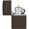 Зажигалка ZIPPO Classic с покрытием Brown Matte, латунь/сталь, коричневая, матовая, 38x13x57 мм № 49180, без топлива
