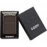 Зажигалка ZIPPO Classic с покрытием Brown Matte, латунь/сталь, коричневая, матовая, 38x13x57 мм № 49180, без топлива