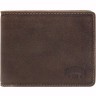 Бумажник KLONDIKE «John», натуральная кожа в темно-коричневом цвете, 11,5 х 9 см, KD1005-03