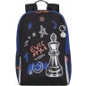 Рюкзак школьный RB-351-6/1 черный - синий