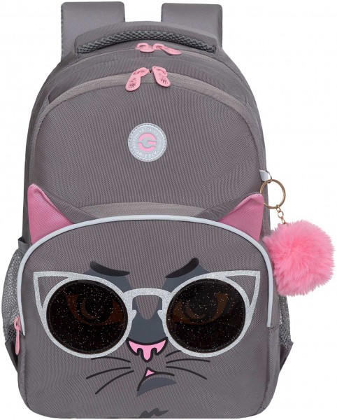 Рюкзак школьный Grizzly RG-360-7/4 серый