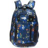 Рюкзак TORBER CLASS X, черно-синий с рисунком "Мячики", 45 x 32 x 16 см