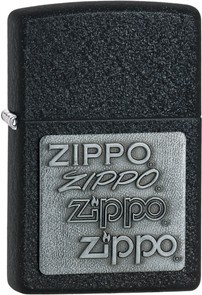Зажигалка ZIPPO Classic с покрытием Black Crackle™, латунь/сталь, чёрная, матовая, 38x13x57 мм № 363
