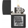 Зажигалка ZIPPO Classic с покрытием Black Crackle™, латунь/сталь, чёрная, матовая, 38x13x57 мм № 363