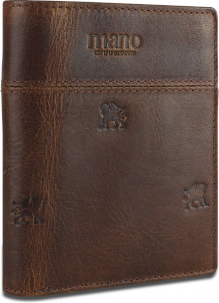 Бумажник Mano "Don Leon", натуральная кожа в коричневом цвете, 9,7 х 11,7 см, M191920441
