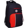 Рюкзак школьный RB-355-2/1 черный - красный