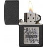 Зажигалка ZIPPO Classic с покрытием Black Crackle™, латунь/сталь, чёрная, матовая, 38x13x57 мм № 362