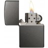 Зажигалка ZIPPO Classic с покрытием Gray Dusk , латунь/сталь, серая, матовая, 38x13x57 мм