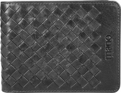 Бумажник Mano "Don Luca", натуральная кожа в черном цвете, 12,5 х 9,7 см, M191945601