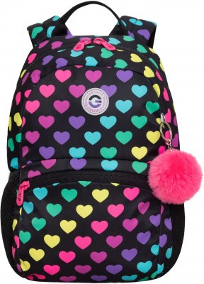 Рюкзак для внешкольных занятий Grizzly RO-470-6/1 сердечки