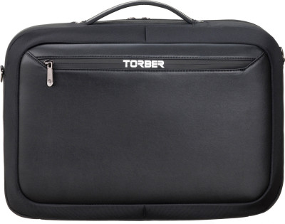 Сумка для ноутбука TORBER ВОЯЖ 15.6'', чёрный, нейлон/микрофибра, 44 х 10 х 32 см, 12л
