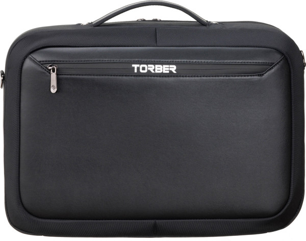 Сумка для ноутбука TORBER ВОЯЖ 15.6'', чёрный, нейлон/микрофибра, 44 х 10 х 32 см, 12л