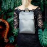 Кожаный женский рюкзак-трансформер Ashley Silver Grey
