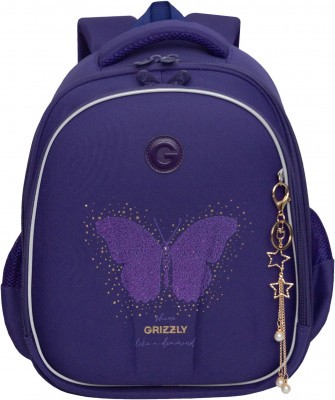 Рюкзак школьный GRIZZLY RAz-586-4/3 фиолетовый