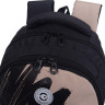 Рюкзак Grizzly школьный с обвесом RG-660-1/1 черный - бежевый