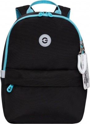 Рюкзак для внешкольных занятий Grizzly RO-471-1/8 черный - голубой