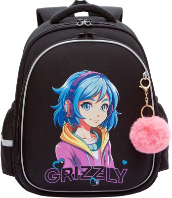 Рюкзак школьный GRIZZLY RAz-586-9/1 черный