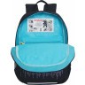 Рюкзак школьный GRIZZLY RG-464-3f/1 черный - фиолетовый