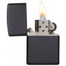 Зажигалка ZIPPO Classic с покрытием Black Matte, латунь/сталь, чёрная, матовая, 38x13x57 мм № 218