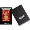 Зажигалка ZIPPO Eastern Design с покрытием Metallic Red, латунь/сталь, красная, 38x13x57 мм