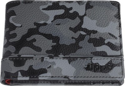 Портмоне ZIPPO, серо-чёрный камуфляж, натуральная кожа 2006052