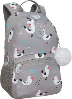 Рюкзак детский GRIZZLY RO-470-4/1 чайки на сером