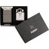 Подарочный набор ZIPPO: зажигалка Black Ice® и вставной блок для зажигалок для трубок, латунь/сталь, без топлива