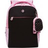 Рюкзак школьный RG-367-2/1 черный-  розовый