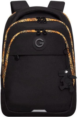 Рюкзак Grizzly с обвесом RD-640-3/3 черный - золотой